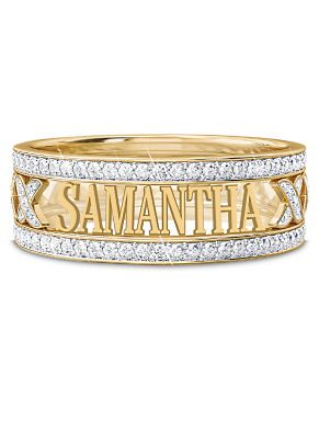 Liebesglück - Personalisierter Diamant Ring