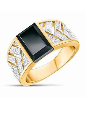 Vulcano Herren Onyx Diamant Ring  59980001