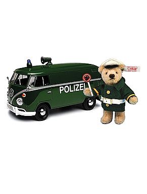 Steiff Set Polizei mit Modellauto 11 cm