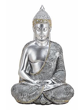 Buddha aus Silber 35 cm