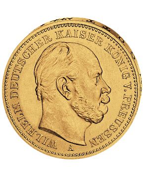 20 Reichsmark Goldmünze - Der erste Kaiser des neuen Deutschen Kaiserreichs - Kaiser Wilhelm I. (1874-1888)