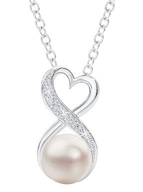 Daughter You Are My Precious Pearl Infinity Necklace