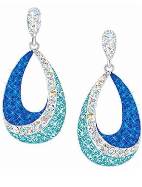 Blue Wave Crystal Earrings