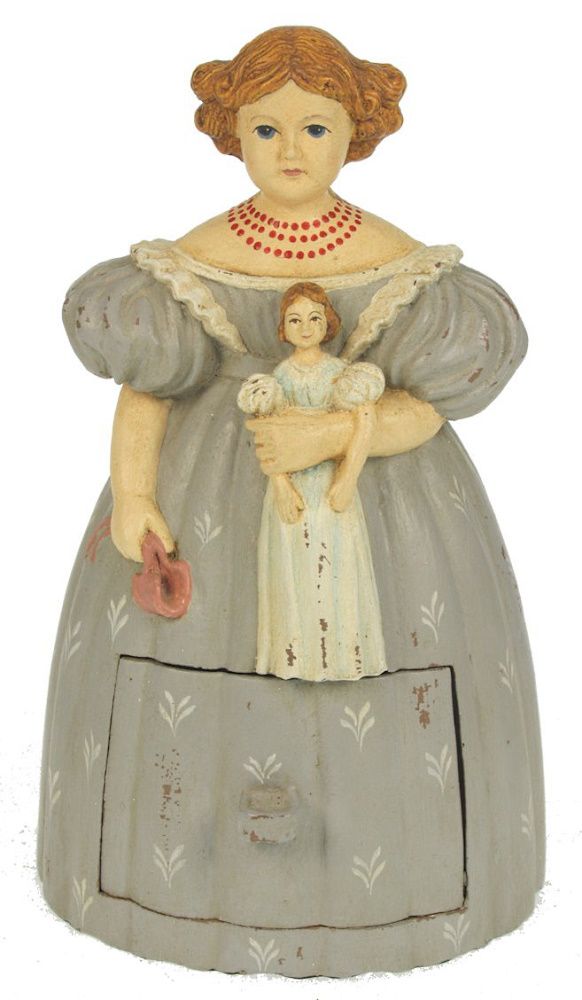 Mädchen mit Puppe Schubladenschrank 22 cm