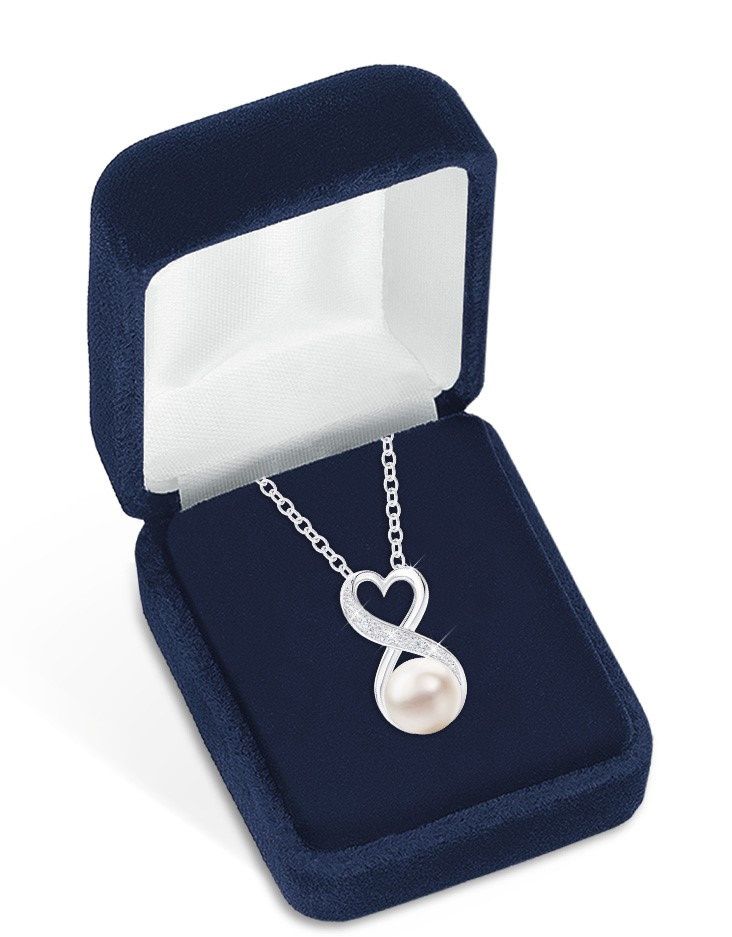Daughter You Are My Precious Pearl Infinity Necklace