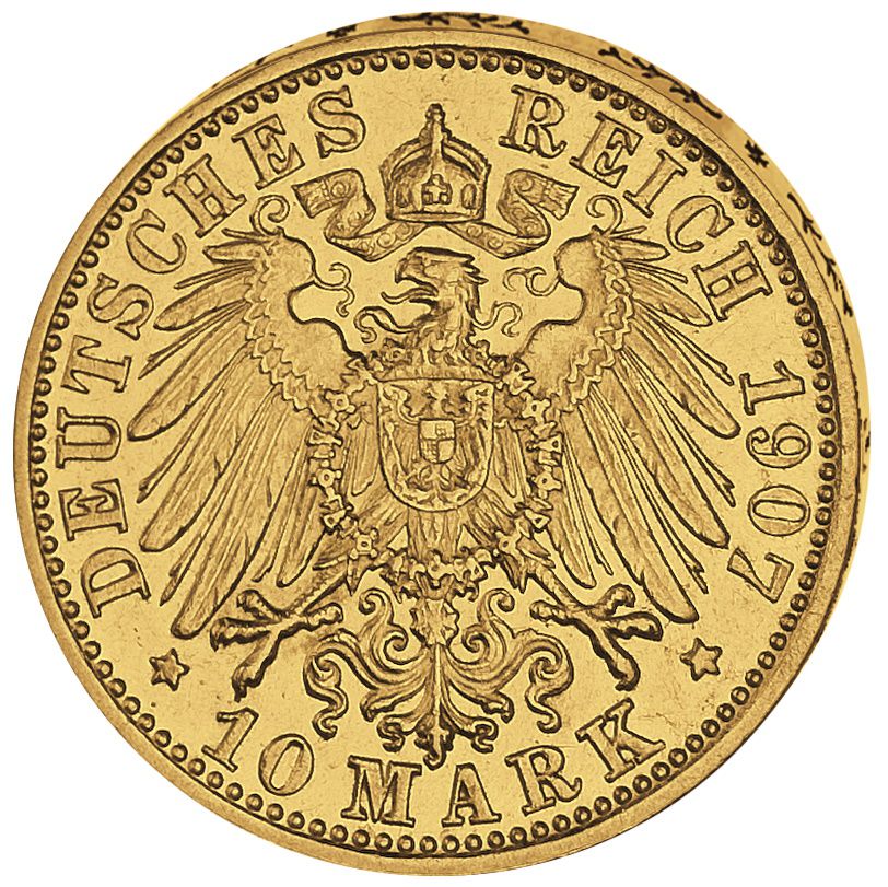 10 Reichsmark Bayern Gold - König Otto (1900-1912)