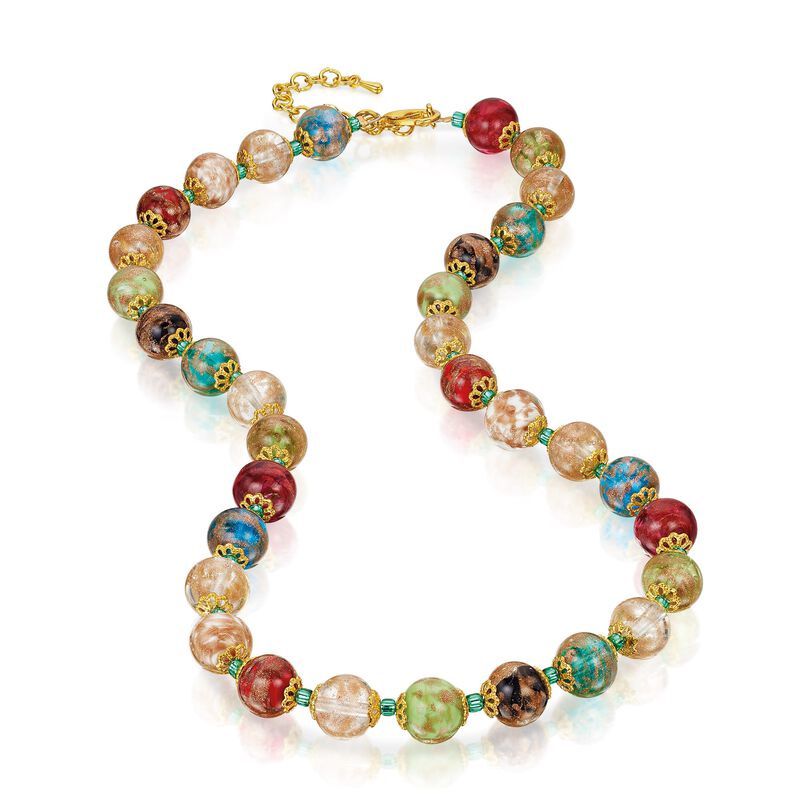 Venezianischer Traum Halskette mit echten Galerista - - Perlen Schmuck Murano