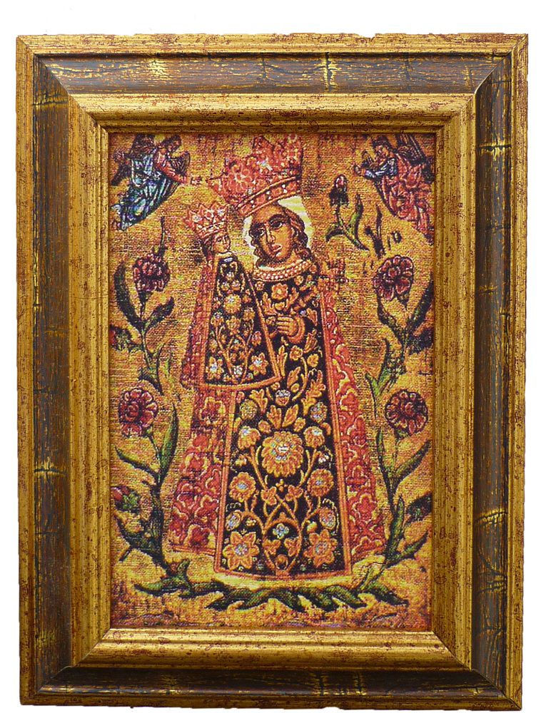 Ikone Madonna aus Altoetting 27x21 cm mit Holzrahmen