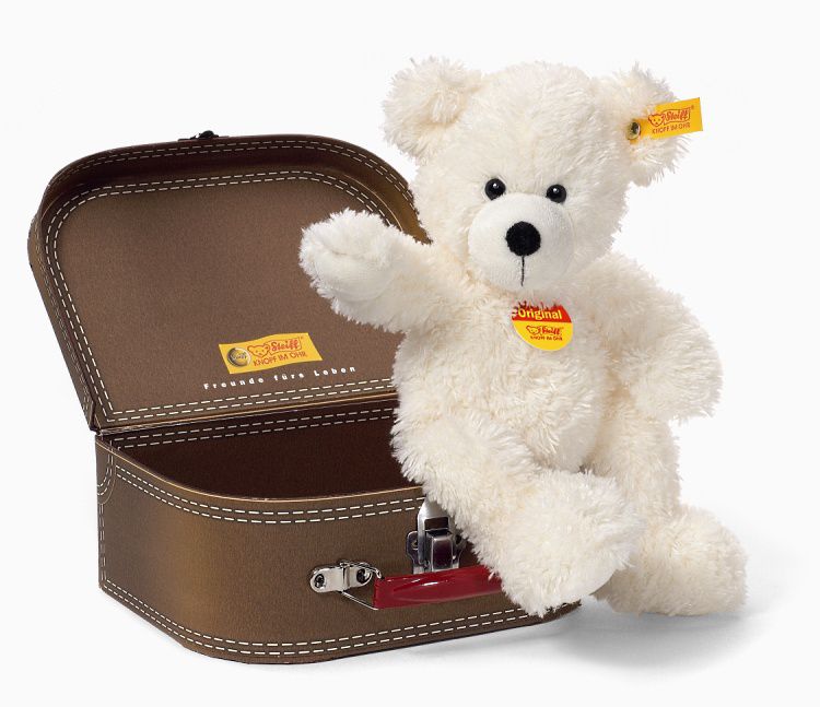 Steiff Lotte Teddybär im Koffer, beige, 28 cm 111464